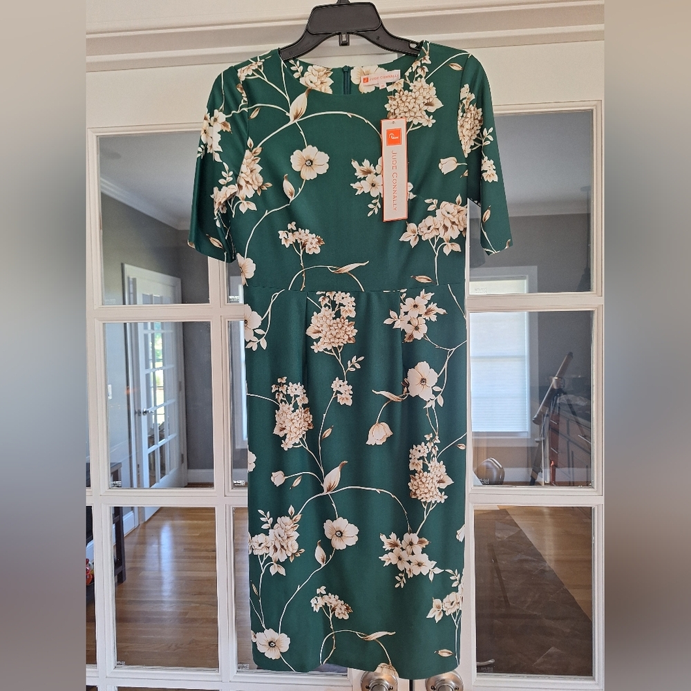NWT Jude Connally Floral Green Dress